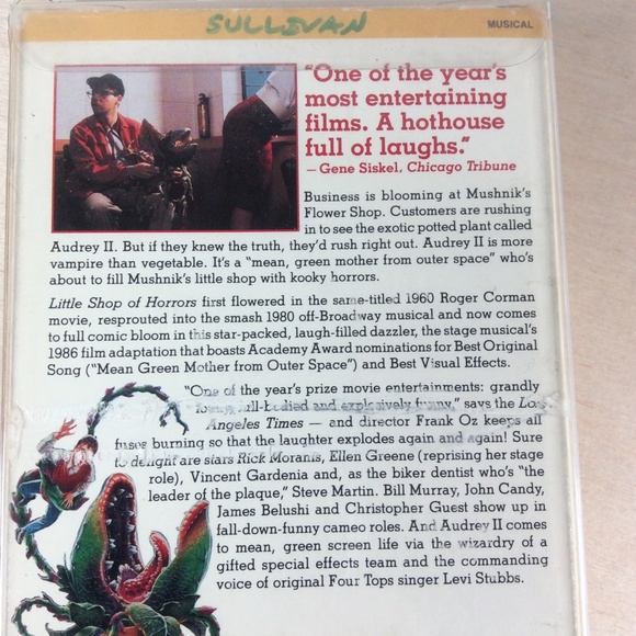 Little Shop Of Horrors VHS Tape Warner Bros 1987 11702 Rick Moranis - Picture 7 of 11